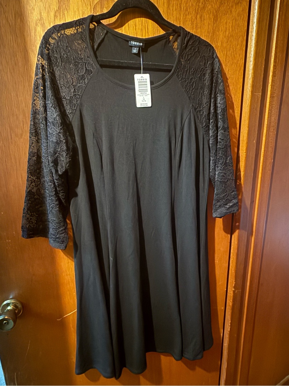 torrid Black Lace Raglan Swing Tunic